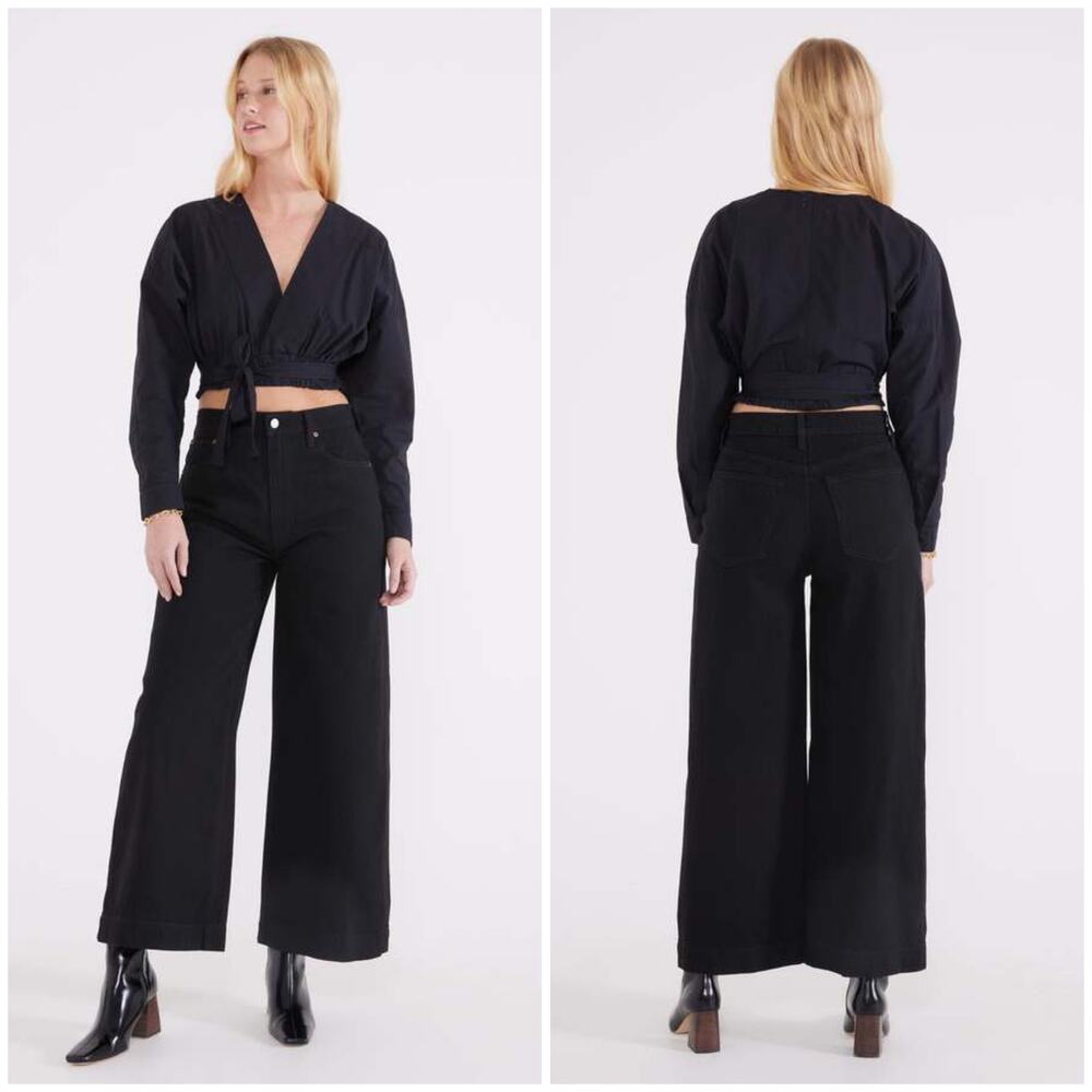 Ética Devon High Rise Wide Leg Jean Black Onyx